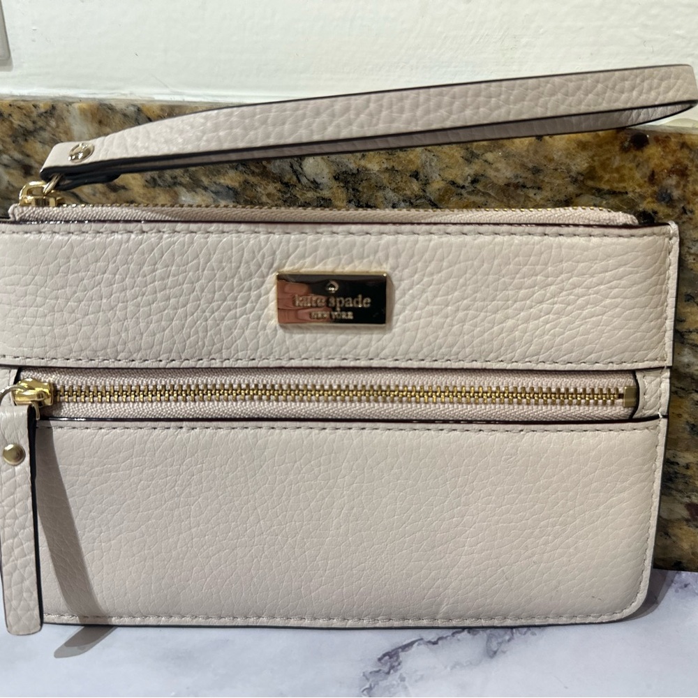 KATE SPADE Wristlet | Leather Trim | Mini Bag